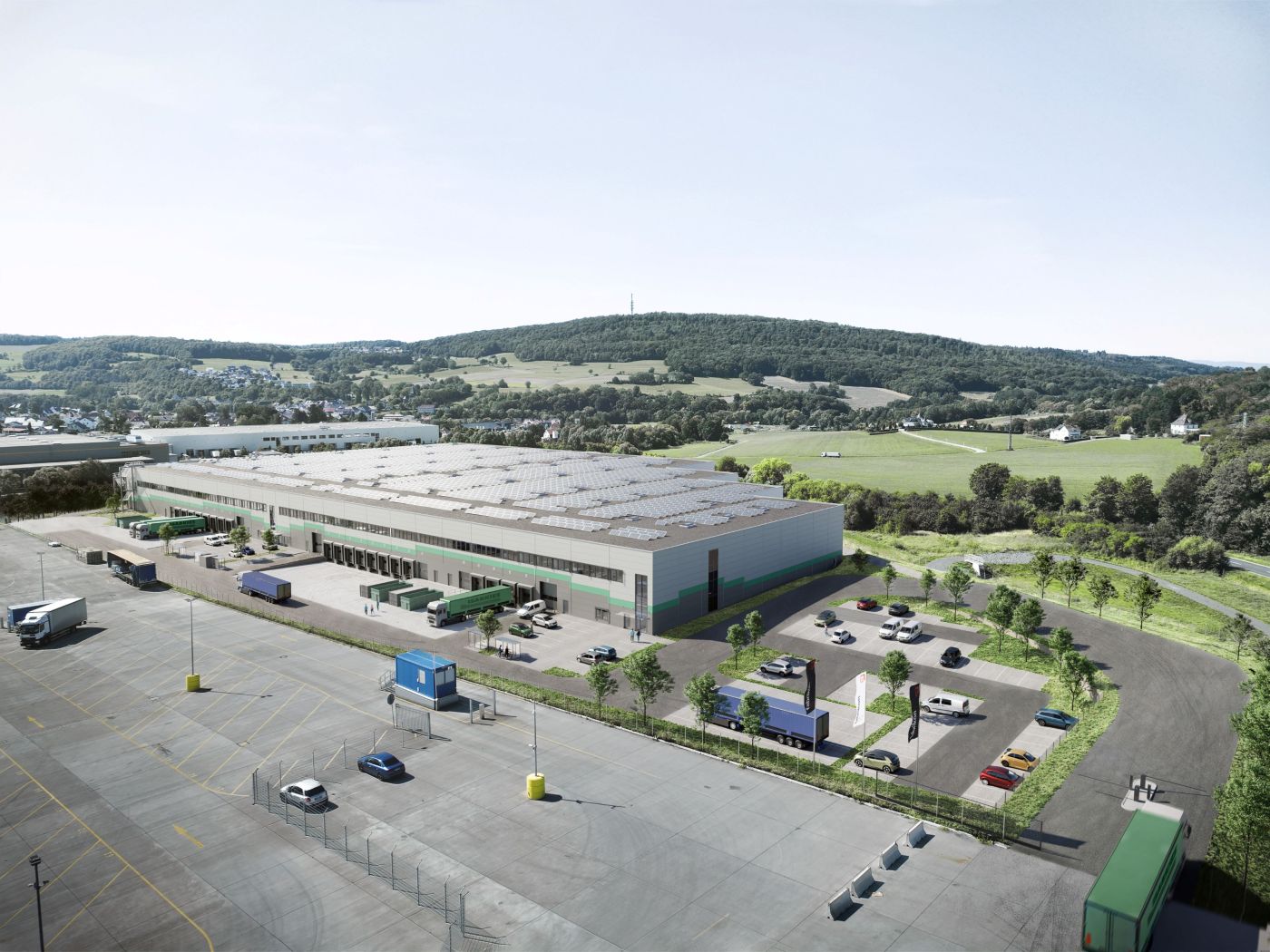 Die Visualisierung zeigt den drittverwendungsfähigen multimax in Knüllwald bei Fertigstellung. Bildrechte: MB Park Deutschland GmbH